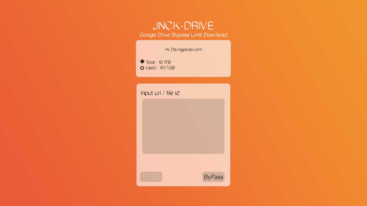 Apa itu JNCK-DRIVE? Cara Menggunakan JNCK-DRIVE - Google Drive ByPass Limit Download
