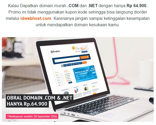 Promo Domain Murah Indonesia 2016 Cuma Rp64.900 Buruan Gan!!! - Belajar Komputer Dasar Palu